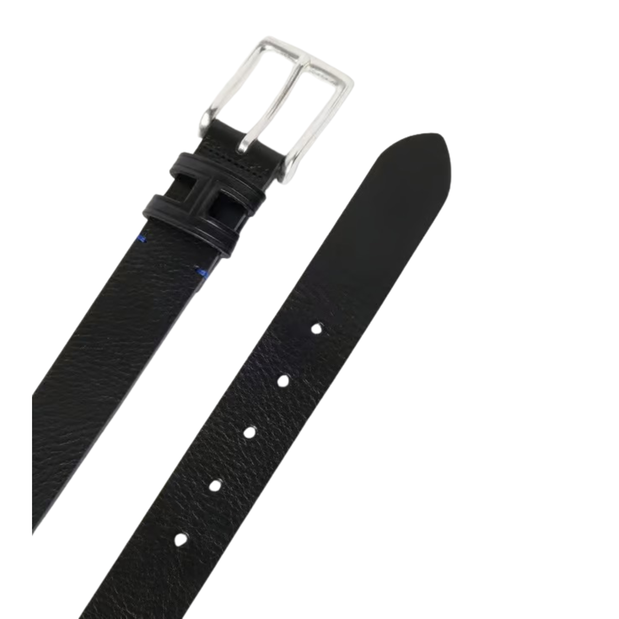 Hackett London Black Casual H Keeper Leather Belt