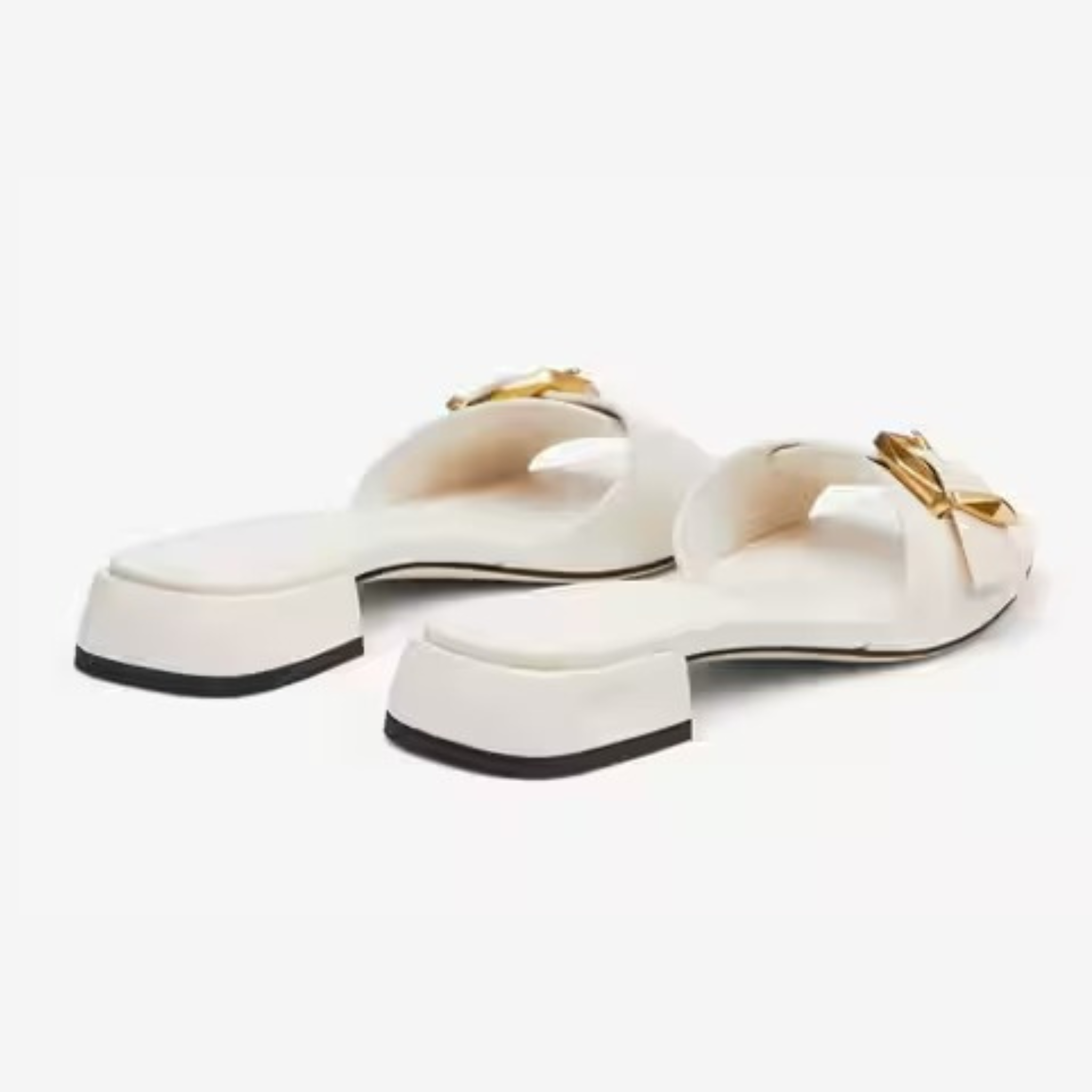 JIMMY CHOO Hawke Leather Flat Sandals