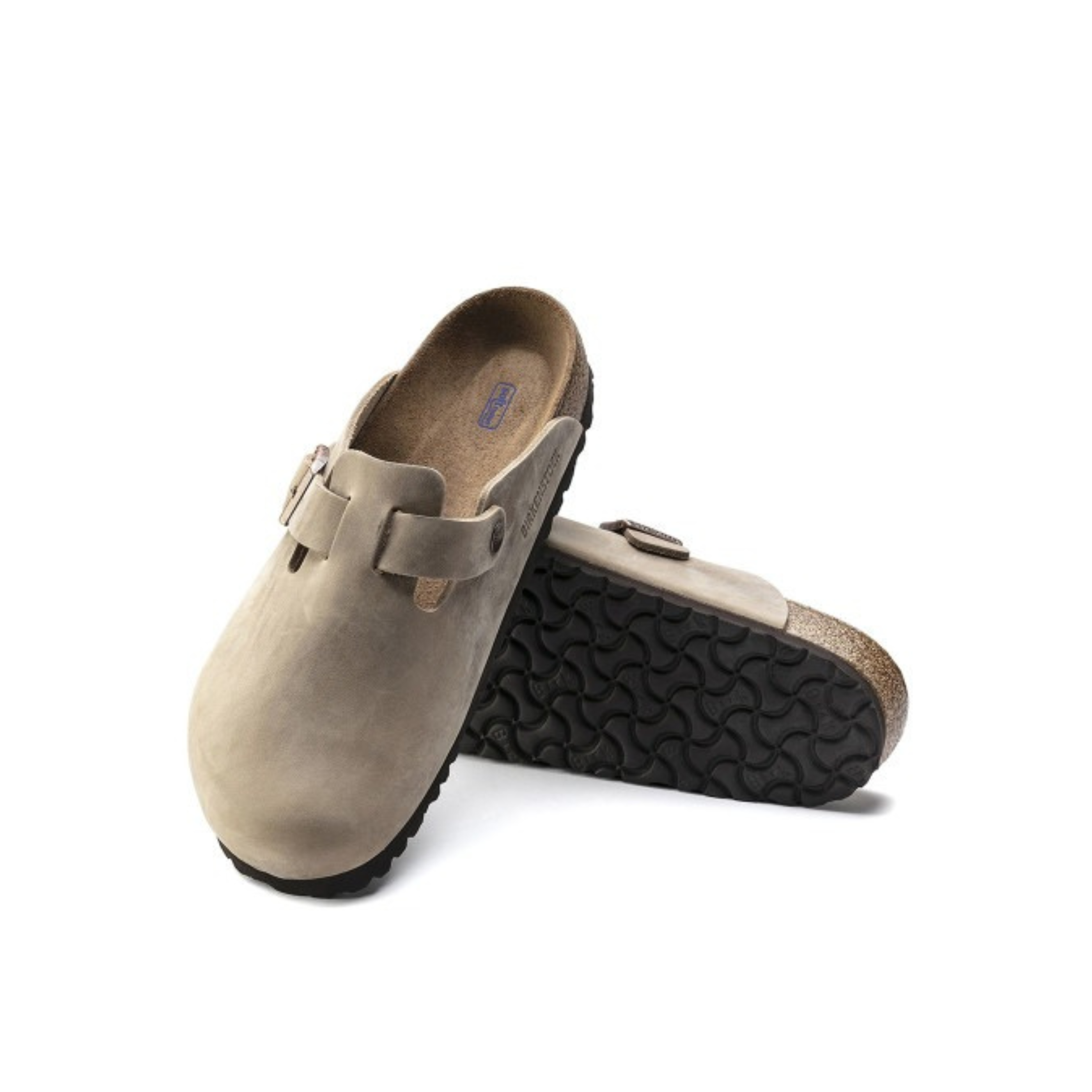 Birkenstock Unisex Boston Soft Footbed Natural Leather Narrow Width Clogs