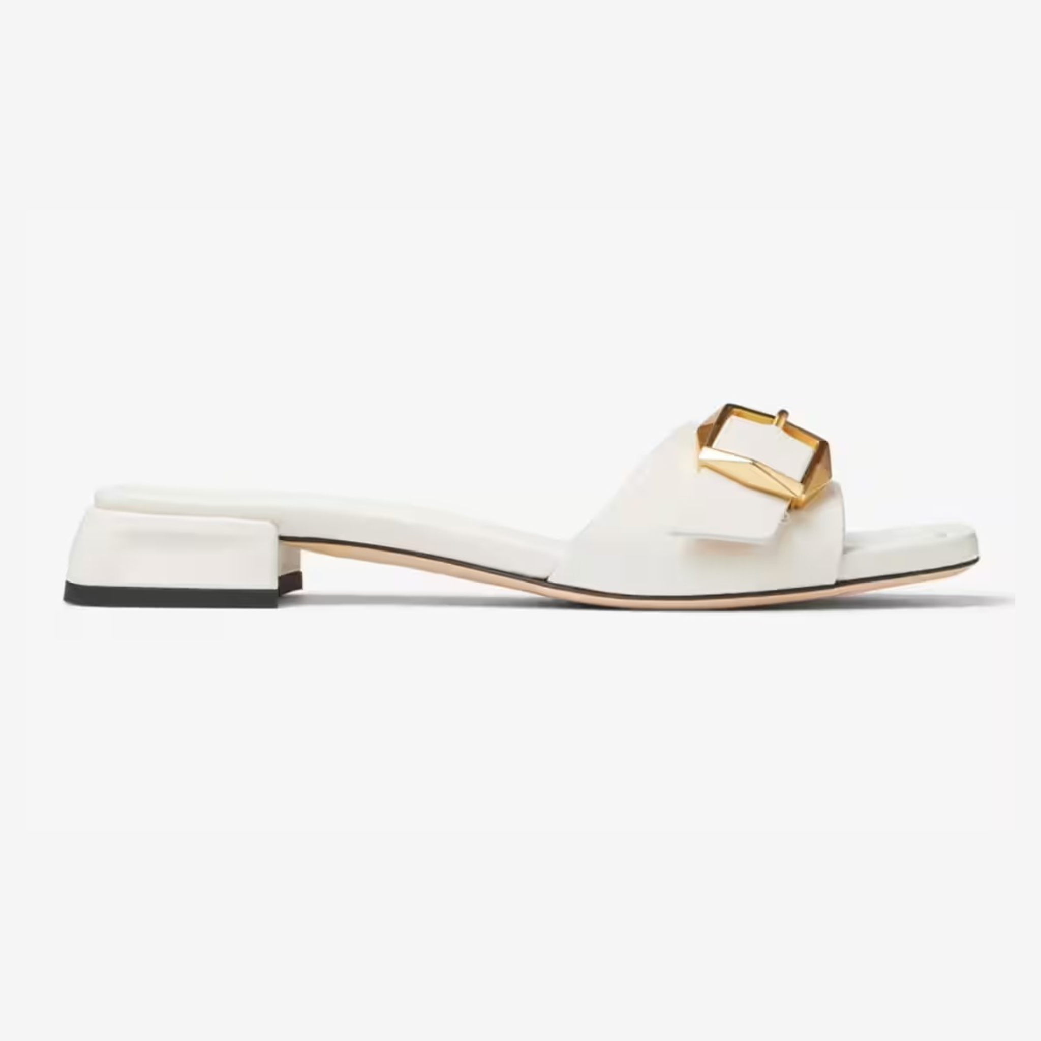 JIMMY CHOO Hawke Leather Flat Sandals