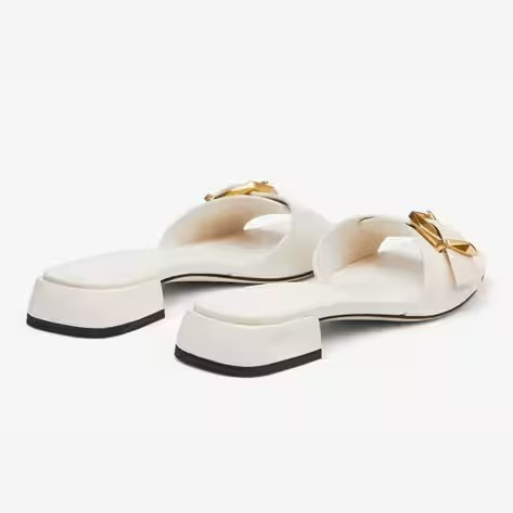JIMMY CHOO Hawke Leather Flat Sandals