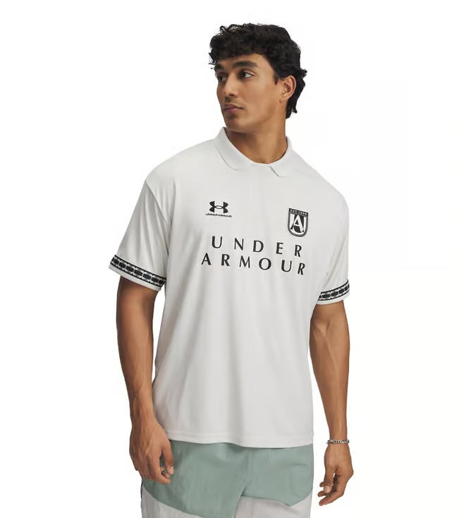 UNDER ARMOUR White 96 Terrace Logo Printed Relaxed Fit T-Shirt