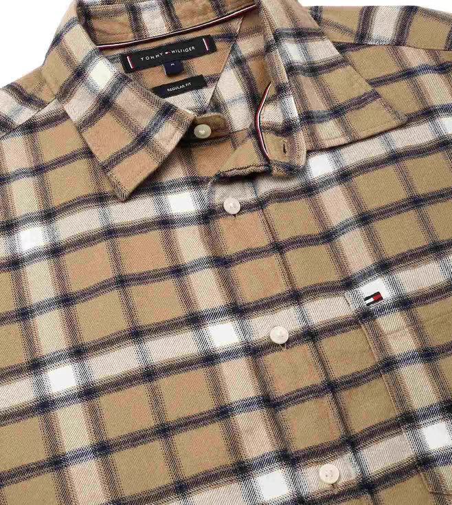 TOMMY HILFIGER Safari Canvas Checks Regular Fit Shirt
